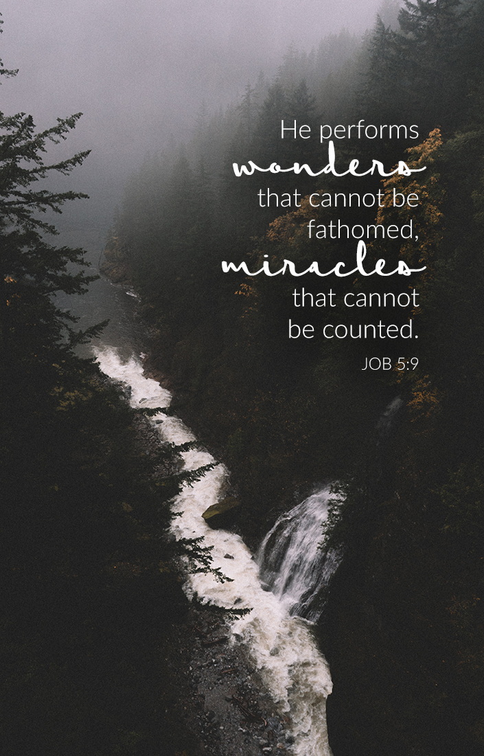 "He performs wonders that cannot be fathomed, miracles that cannot be counted." Job 5:9 | via TeresaTysinger.com scripture, encouragement, bible, christian, motivation, God, Jesus