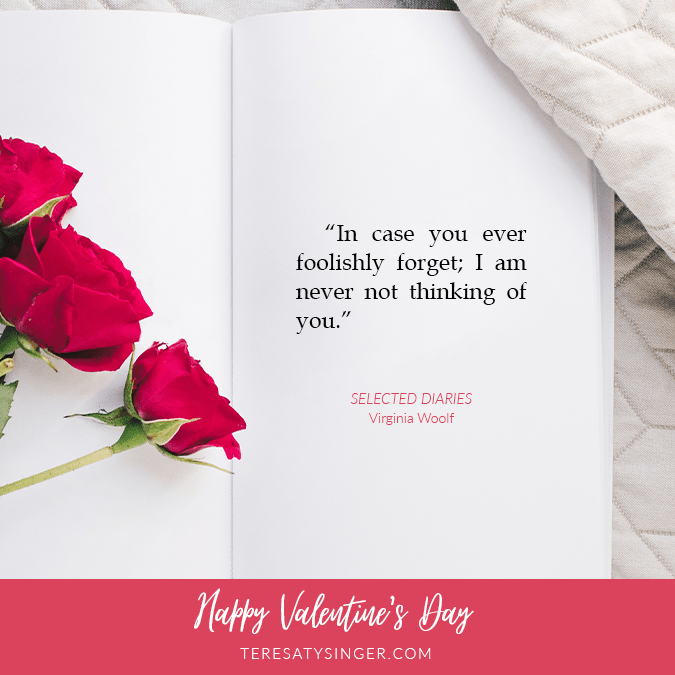Virginia Woolf Quote for Valentine's Day